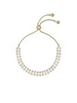 Ted Baker Isabela Crystal Baguette Adjustable Bracelet For Women (Gold/Crystal)