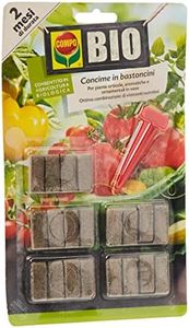 COMPO BIO Concime in Bastoncini per Piante Orticole, Aromatiche e Ornamentali in Vaso, Fertilizzante per Orto a Lungo Termine, 20 Pezzi