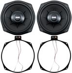 EARTHQUAKE Sound i82SWS 8-inch Shallow Woofer System Under-the-Seat Subwoofers with Gaskets, 2-Ohm (Pair)