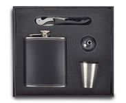 Celebr8 Hip Flask with Funnel, Glass & Corkscrew, Alcohol/Whiskey/Vodka Holder, Liquor Flasks for Men, Birthday Gift for Boyfriend/Men/Women, Ideal for Camping, Hiking, Gift for Diwali (210 ml)