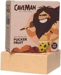 Caveman Men's Natural Soap - PUCKER FRUIT (180g): Moisturizing, Exfoliating, & Refreshing Bar Soap with Apricot & Cranberry Seed Scrub, Aloe Vera Extract and Citrus Essence