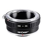 K&F Concept Nik to FX Lens Mount Adapter, Compatible with Nikon AI/F Mount Lens and Compatible with Fujifilm Fuji X Series Mirrorless Cameras