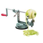 Norpro 866 Master-Apple, Potato, Parer, Slicer & Corer with Vacuum Base, Aluminium, Gray