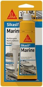 SIKA - Marine Silicone Sealant - Sikasil Marine, Clear - Sealing and Bonding for Marine Applications - UV, Vibration & Weather Resistant - Easy to Apply - Potable Water Approved - 75gr