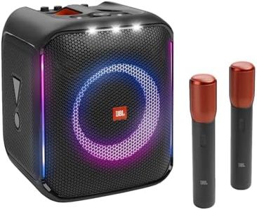 JBL PartyBox Encore, Amazing JBL Original Pro Sound, A Light Show That syncs to The Beat, Up to 10 Hours of Play time, IPX4 Splash Proof, Digital Wireless mics, Black