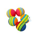 Foodie Puppies Cat Ball Toy Colorful Foam Mini Ball Play Game - (Pack of 5) Soft Sponge Ball Toy Suitable for Cats and Kittens, Exercise Interactive Indoor Activity Play Training Toy (Size: 3cm)