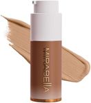 Mirabella Invincible For All HD Liquid Foundation - Anti-Aging Full Coverage Liquid Face Makeup - Moisturizing, Hydrating & Lightweight Foundation for All Skin Types (Deep D200)