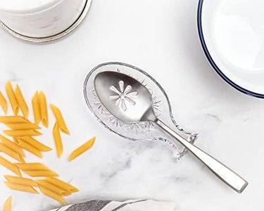 Godinger Spoon Rest for Kitchen, Crystal Glass Spoon Holder Rest - Dublin Collection - Set of 2