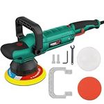 Dual Action Polisher Kit,POSENPRO Random Orbit Car Polisher and Buffers 900W Car Polishing Machines 6 Variable Speeds Orbital Sander Machine Soft Start 150MM Base Detachable U-Handle