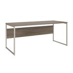 Bush Business Furniture Table with Open Metal Leg Design and Privacy Panel | Hybrid Large Computer Desk for Home Office, 72W x 30D, Modern Hickory