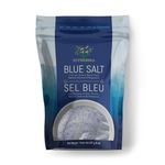 EUPHERBIA Blue Salt, Coarse, 8 Oz, Rare and Premium, Natural, Unprocessed, Potassium-rich Gourmet Seasoning, Heart Friendly, Packed with Trace Minerals, Mined from Ancient Dried Seas, Kosher Certified, 227g (0.5lb)