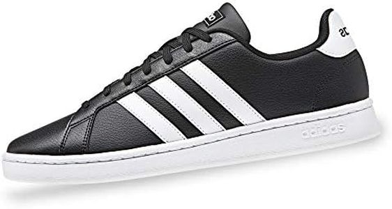 adidas Men's Grand Court Base Tennis Shoes, Black, 10.5 US