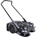 30" Battery Powered Push Sweeper with Triple Power Brooms Electric Drive and Dust Suppression (30" Sweeper)…