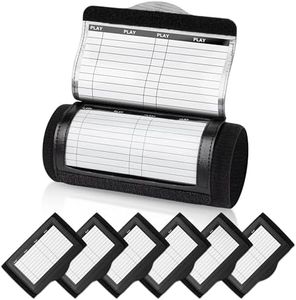 Uikro Football Wristbands, Quarterback (QB) Play Wristbands for Plays, Adult Size Playbook Wristband for Signs - 7 Packs (Black)