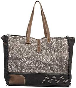 Myra Bag Gleam Floral Upcycled Canvas Weekender Bag S-1329