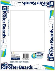 ArtSkills 11" x 14" Poster Board School and Craft Supplies, White, 5 Count (Pack of 1)