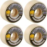 Spitfire Wheels Formula Four Conical White w/Yelow & Black Skateboard Wheels - 56mm 99a (Set of 4)