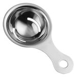 KUCHIFY Premium 18/8 Stainless Steel Egg Separator – Egg Yolk White Separator Tool with Hook for Easy Storage – Kitchen Baking Tool Silver, Pack of 1