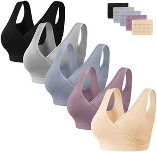 habibee Nursing Bra for Breastfeeding Sleep Maternity Bra for Pregnancy Comfort Wireless Bralette with Bra Extenders