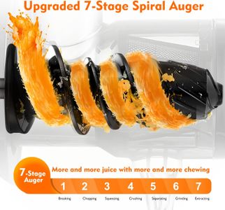 AMZCHEF Cold Press Juicer – Black, Slow Masticating Extractor