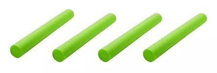 4x Green Swimming Pool Noodle Float Aid Woggle Logs Water Flexible Kids p150cm Solid Swim Kickboard Kids Child Toy Adult Swim Floation Log Lounger Chair Learner Swim Lession Lilo Water