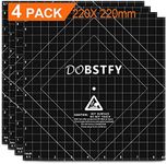 DOBSTFY 3D Printing Build Surface,with Premium Adhesive 3D Printer Heat Bed Platform Sticker Sheet,for Ender 3/Ender 3 Pro/Ender 3 V2 Neo/Ender 3 V3 KE/Ender 3 V3 SE/4Pack 8.7x8.7inch(220mmx220mm)