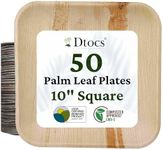 Dtocs Palm Leaf Plates 10" Square (