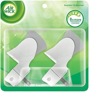 Air Wick Scented Oil Warmer Plugin Air Freshener, White, 2 ct (Pack of 2)