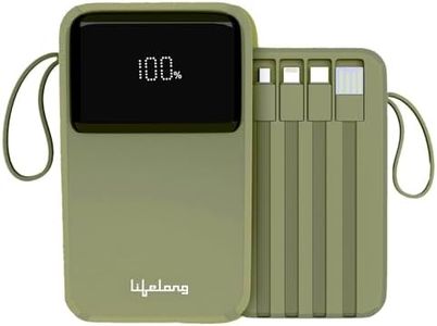 Lifelong ZenCharge 20000 mAh 22.5 W Compact Pocket Size Power Bank with 6 Input/Output Port (Olive, Lithium Polymer, Fast Charging, Quick Charge 3.0 for Mobile, Earbuds, Smartwatch, Speaker, Tablet)