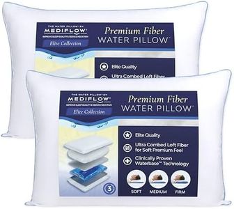 The Water Pillow by Mediflow Elite Fiberfill Pillow Twin Pack -The First and Original Water Pillow, clinically Proven to Reduce Neck Pain and Improve Sleep.