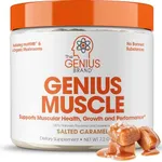 Genius Muscle Builder & Mass Gainer Supplement, Salted Caramel - 100% Naturally Flavored & Sweetened - Anabolic Activator for Men & Women - Weight Gainer, Lean Muscle Growth for Bodybuilding