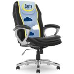Serta at Home Executive Office Chair, Puresoft Faux Leather with Mesh, Black, 43673