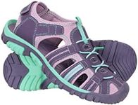 Mountain Warehouse Bay Kids Shandals - Neoprene Shoes Sandals, Comfortable Childrens Beach Shoes, Midsole, Adjustable Shoes - Footwear For Walking, Travelling Grape Kids Shoe Size 3