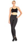 Sofra Teejoy Women's Seamless High Waist Fleece Lined Leggings - -