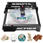 P1 Laser Engraver, 20W Output Laser Cutter, 130W Laser Engraving Machine, DIY CNC Laser Cutter and Engraver Machine for Wood, Metal, Acrylic, Leather etc.