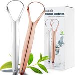 Oral Thrush Treatment for Mouth and Tongue(2 Pack) - Tongue Scraper - Silver and Rose Gold Fresher Breath in Seconds - Cure Bad Breath