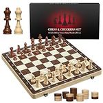 Magnetic Chess Set with Checkers - 