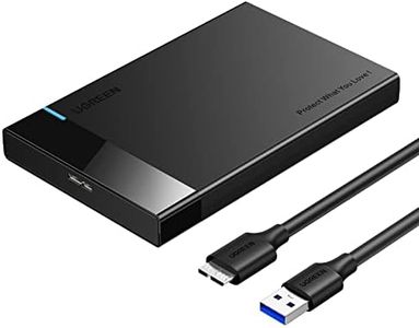 UGREEN Case Esterno per Disco Rigido 2.5" USB 3.0 UASP 5Gbps Case Hard Disk per 7mm e 9.5mm SATA I II III HDD SSD Compatibile con WD Toshiba Seagate Hitachi, PS4, Xbox ECC