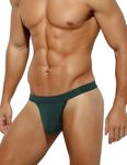 Mauro Kane Men's G-String Thong Breathable Briefs Low Rise Pouch Underwear Sexy Bikini Green L