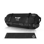 Yes4All Sandbag Weights/Weighted Bags - Sandbags for Fitness, Conditioning, Crossfit with Adjustable Weights (Black - S)