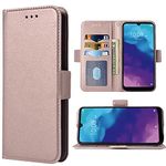 WWAAYSSXA Compatible with ZTE Blade A7 2020 Wallet Case Wrist Strap Lanyard Leather Flip Cover Card Holder Stand Cell Accessories Folio Purse Phone Cases for ZTE Blade A7 Prime Women Men Rose Gold