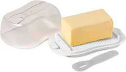 Snips - Butter Plate - Butter Container 0,50 LT - Tray with 2 Safety Locks, Transparent Bell + Butter Spreader - Dimensions 18 x 10 x 7 cm - Made in Italy - 0% BPA and Phthalate Free - Cheese Box