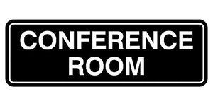 Standard Conference Room Sign - Black - Small 1 Pack