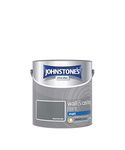 Johnstone's - Wall & Ceiling Paint - Steel Smoke - Matt Finish - Emulsion Paint - Fantastic Coverage - Easy to Apply - Dry in 1-2 Hours - 12m2 Coverage per Litre - 2.5L