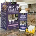 Meuvcol Granite Sealer & Protector Spray - 35 Oz Marble Sealer for Quartz, Quartzite, Stone, Granite Countertops - Prevents Water Spots & Oil Stains - Non-Toxic Stone Care for Kitchen, Bath & Shower