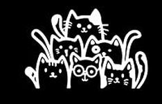 Peeking Cats Window Vehicle Sticker