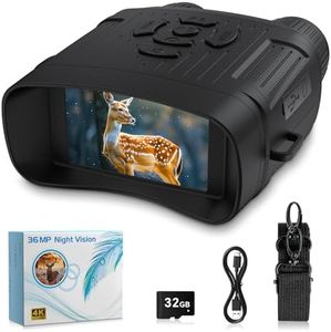 Anyork 4K Night Vision Binoculars,10X Digital Zoom Night Vision Goggles,Rechargeable Battery with Type-C Cable,can Save Photo and Video with 32GB Memory Card