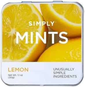 SIMPLY MINTS Natural Lemon Hard Candy, 6 Pack (180 Pieces), Tart and Tangy| Aspartame-Free, Sorbitol-Free, Xylitol-Free, Vegan, Kosher, Non-GMO