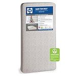 Sealy Baby Firm Rest Antibacterial 2-Stage Dual Firmness Waterproof Baby Crib Mattress & Toddler Bed Mattress, 204 Premium Coils, Medical-Grade Surface, Hypoallergenic, Made in USA, 52"X28"
