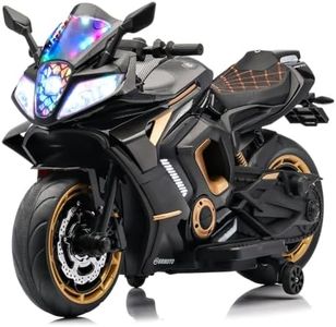 LITTLE PUP Wolf Viper Battery Operated Bike for Kids | Electric Bike for Child | LED Light & Music | Baby Ride on Toy Rechargeable Battery | for Kids to Drive 2 to 10 Years Boys and Girls(Black)